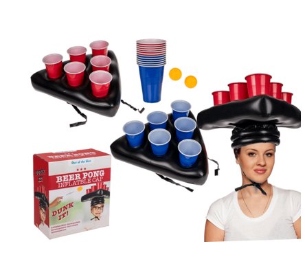 Aufblasbare Mtze, Beer Pong Spiel