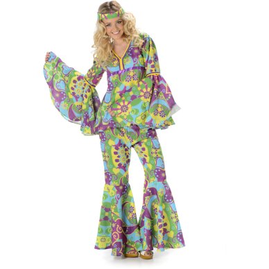 Flower Power Hippie Damen Anzug, S