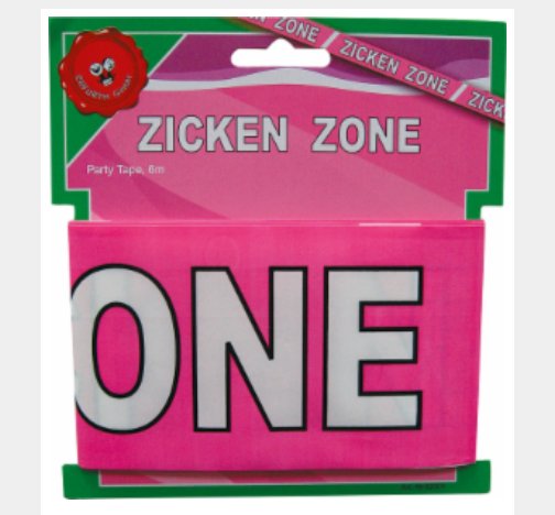 Party Tape ZICKEN ZONE, 6 m