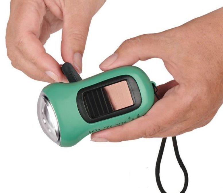 Dynamo-Solar-Taschenlampe