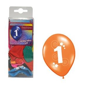 Ballons zum 1. Geburtstag, 12 Stück