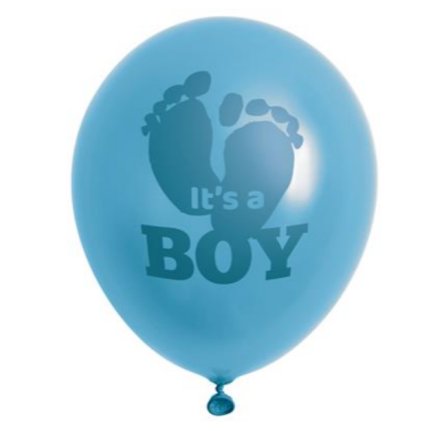 Luftballons Baby Fe blau, 12 Stck
