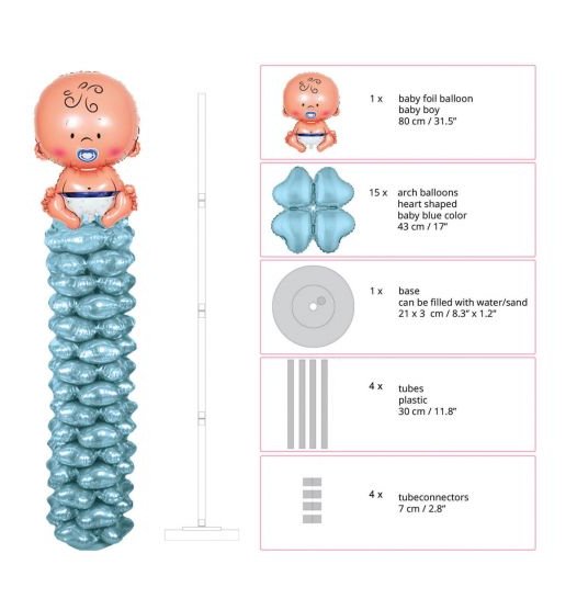 Baby Boy Folienballon Sule - Bausatz