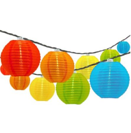 LED Lichterkette Lampions, bunt