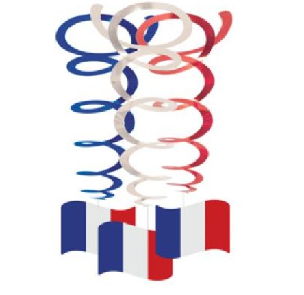 Frankreich Spiral Girlanden, 3 St�ck