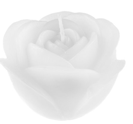 Hochzeit Kerze als Rose - wei