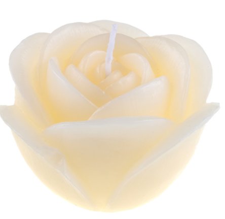 Hochzeit Kerze als Rose - creme