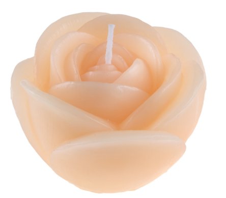 Hochzeit Kerze als Rose - pfirsich