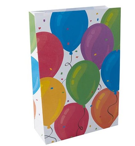 Partytten, Papier 28 x 19 x 7 cm Ballon,10 Stck