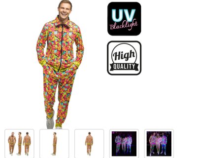 Trainingsanzug Pop Art Mann UV (L)