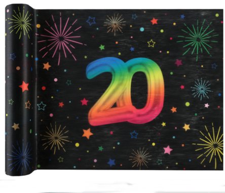 Tischlufer zum 20.Geburtstag, NEON