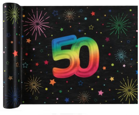 Tischlufer zum 50.Geburtstag, NEON