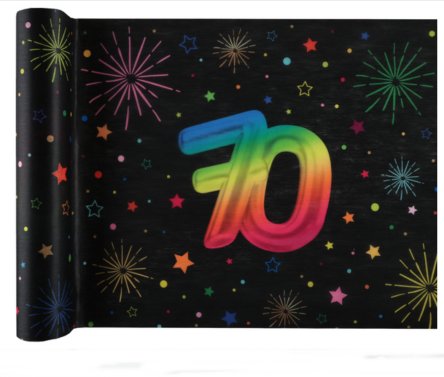 Tischlufer zum 70.Geburtstag, NEON