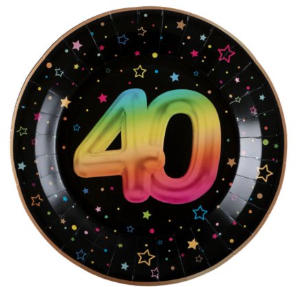 Partyteller zum 40.Geburtstag, NEON