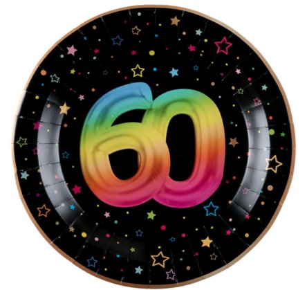 Partyteller zum 60.Geburtstag, NEON