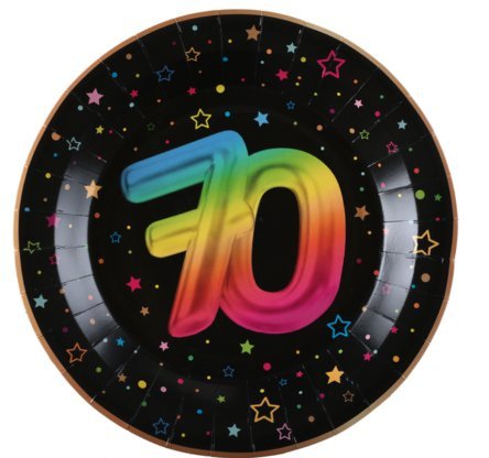 Partyteller zum 70.Geburtstag, NEON