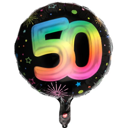 Ballon zum 50.Geburtstag, NEON