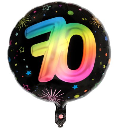 Ballon zum 70.Geburtstag, NEON