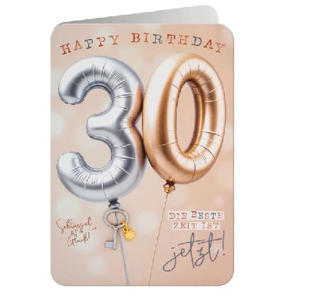 Gl�ckwunschkarte zum 30.Geburtstag