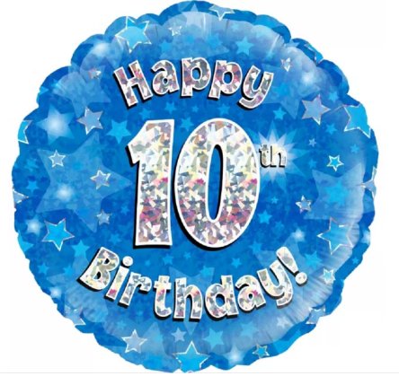 Folienballon zum 10.Geburtstag