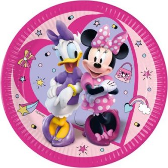 Minnie Mouse Einwegteller, 8 Stck