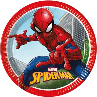 Spiderman Partyteller, 8 Stck