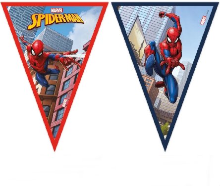 Spiderman Wimpelkette - Girlande, 2,3 m