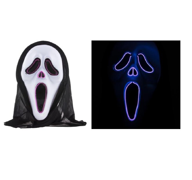 Maske Geist mit Licht Schrei