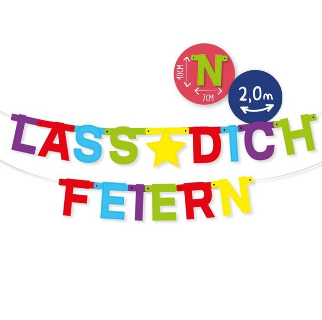 Lass dich feiern Girlande, 2m