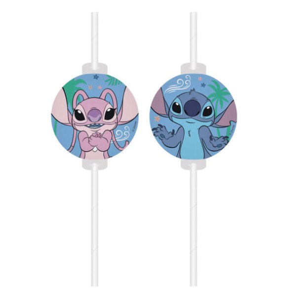 Trinkhalme Stitch und Angel , 4 Stck