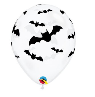 Ballons mit Fledermaus Druck, 5 Stck