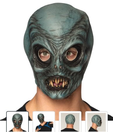 Latex Kopfmaske Alien