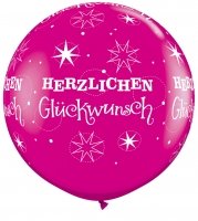 Herzlichen Glckwunsch Riesenballon, pink
