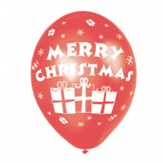 Ballons mit Merry Christmas, 6 Stück