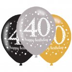 Luftballons Zahl 40 Happy Birthday