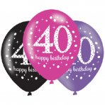 Luftballons Zahl 40 Happy Birthday