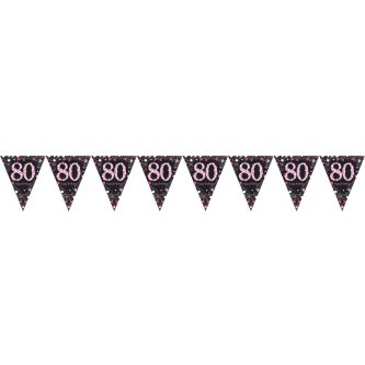 Wimpelkette Sparkling 80, pink