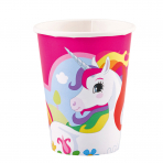 Einhorn Becher, 8 Stck - Pink