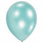 Latex Ballon Karibikblau Metallic, 10 Stck