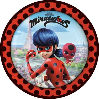 Ladybug Pappteller, 8 Stck