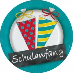 Schulanfang Teller, 8 Stck