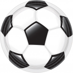 Teller Fuball, 10 Stck - 23 cm