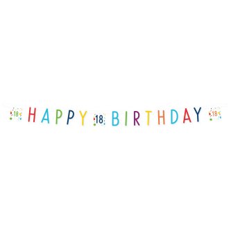 Happy Birthday Bannergirlande zum 18.