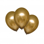 Latex Ballons Satin Gold Metallic, 6 Stck