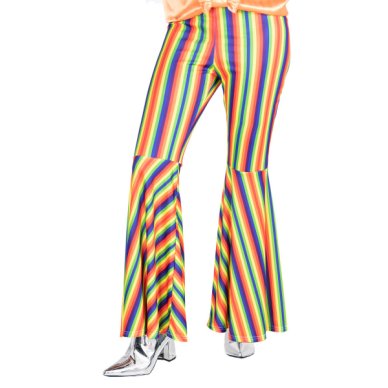 Regenbogen Hose mit bunten Streifen, M