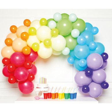 Ballongirlande Regenbogen Candybar