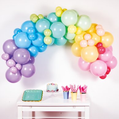 Ballongirlande Regenbogen Candybar