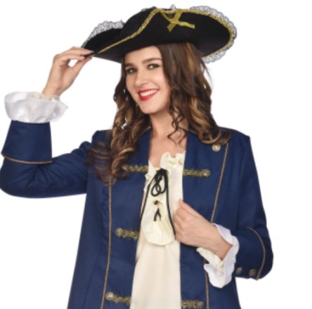 Kostmzubehr Piratenhut mit Spitze