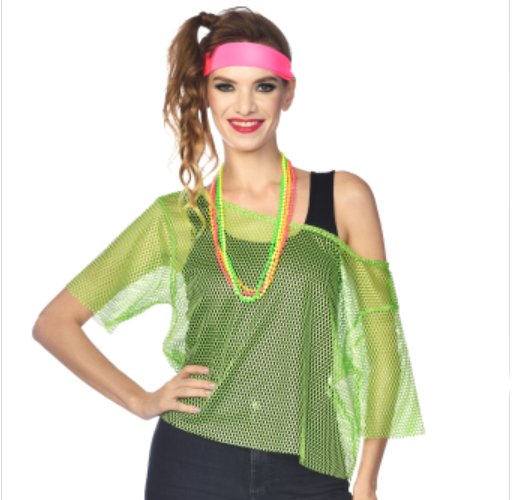 Damen Netzshirt, grn, L/XL