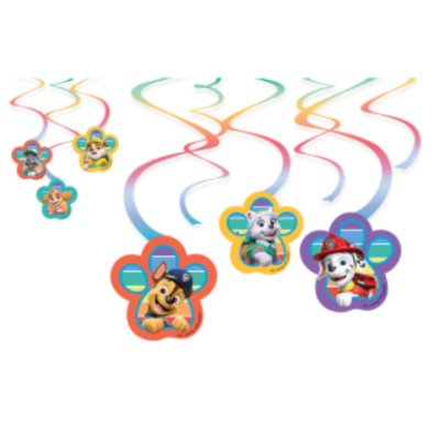 Paw Patrol Deko-Spiralen, 6 Stck